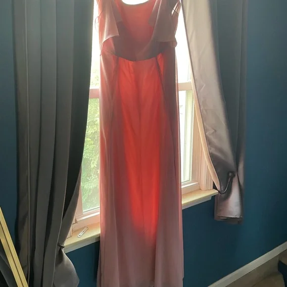 David’s Bridal Ballet Pink Bridesmaid Dress - Picture 3 of 4